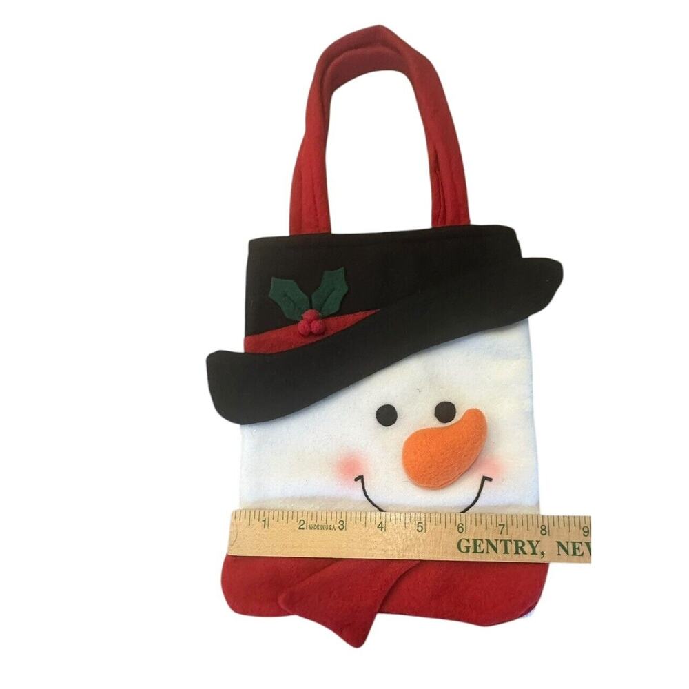 Snowman Head Bag Gift Bag Hanging Bag Christmas Holiday XMAS - Picture 4 of 5